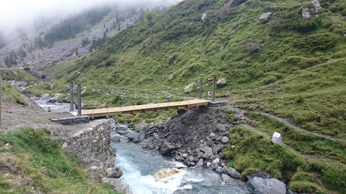 Construction passerelle Artigouly à Gavarnie