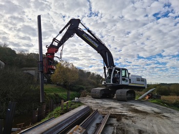 Réalisation de travaux de reconstruction du pont de Fontaine à Saint Martin de Seignanx