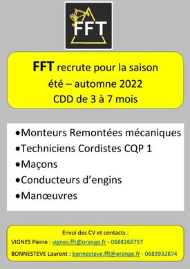 Offre emploi saison 2022