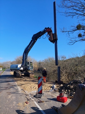 Renforcement de talus par pose de palplanches - LANDES (40)